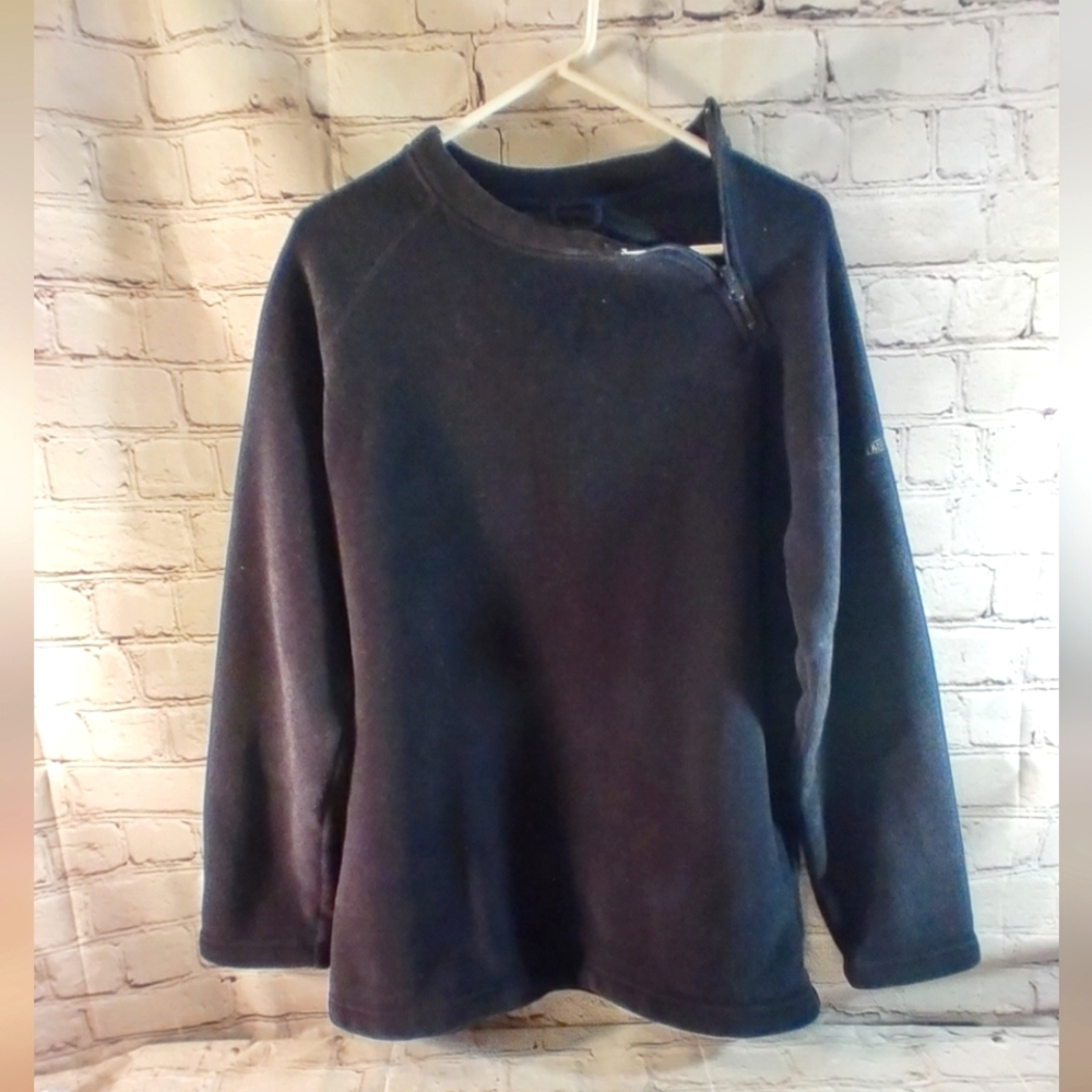 Aigle Pullover Polartec Black Zip Shoulder Fleece XL